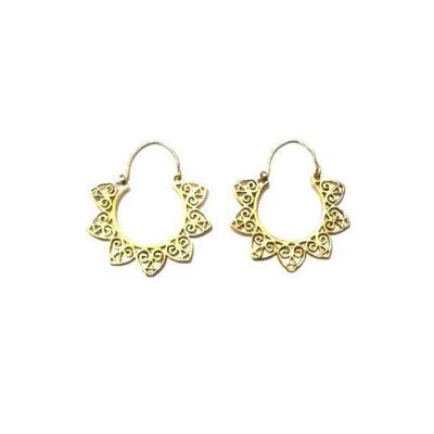 Sun Hoop Earrings - Gold