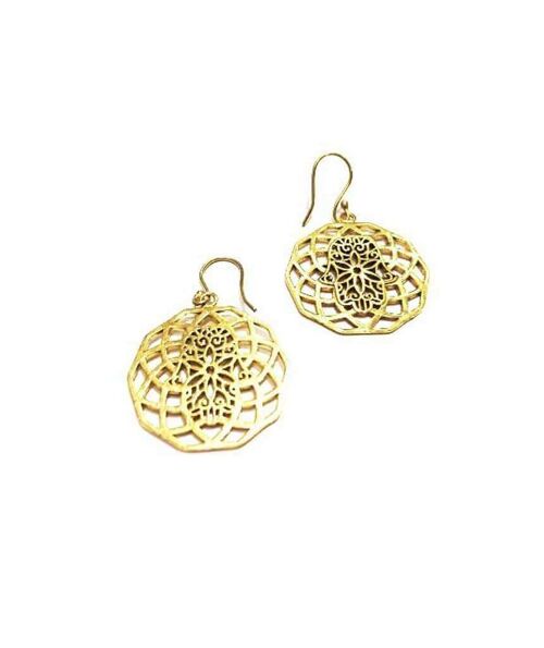 Hamsa Earrings - Gold
