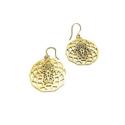 Hamsa Earrings - Gold