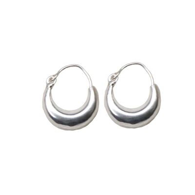 Bold Hoop Earrings - Silver Medium