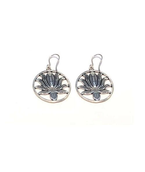 Lotus Earrings - Silver
