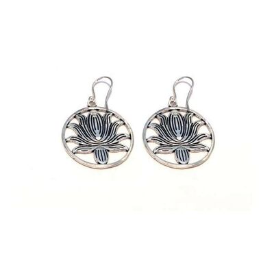 Lotus Earrings - Silver