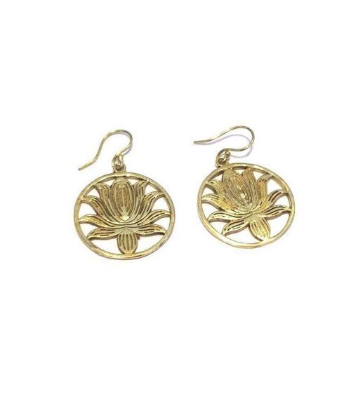Lotus Earrings - Gold