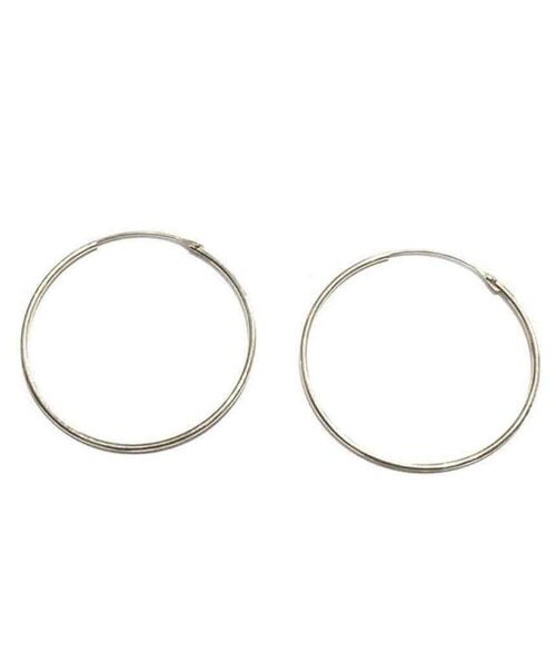 Elegant Hoop Earrings - Silver Medium