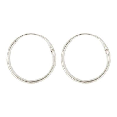 Elegant Hoop Earrings - Silver Large