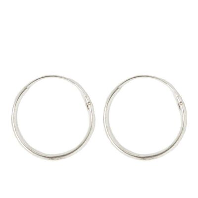 Elegant Hoop Earrings - Silver Large