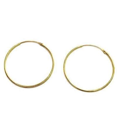 Elegant Hoop Earrings - Gold Large