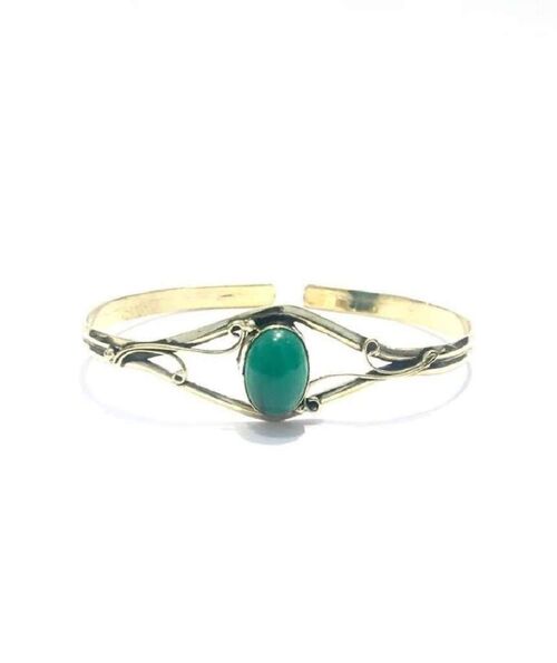 Centre Stone Bangle Bracelet - Turquoise