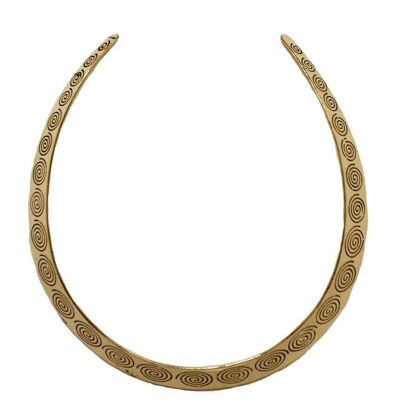 Cleopatra Swirl Choker Necklace - Gold