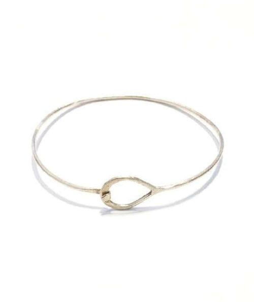 Oval Bangle Bracelet - Silver