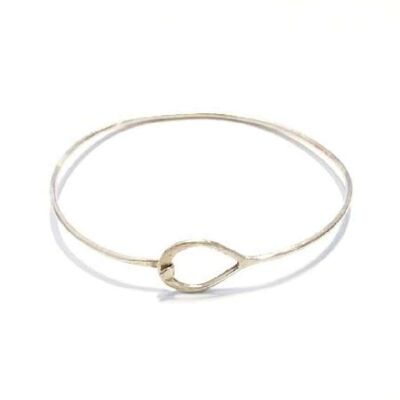 Oval Bangle Bracelet - Silver