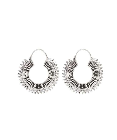 Gypsy Hoop Earrings - Silver Small