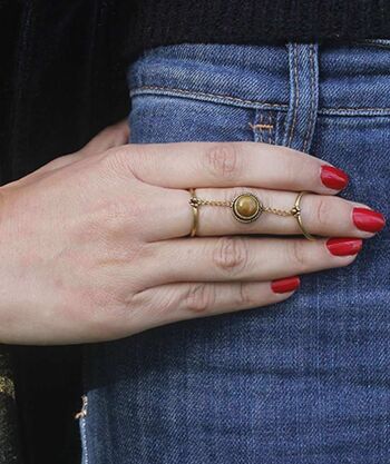 Bague Double me Up - Argent & Turquoise 5