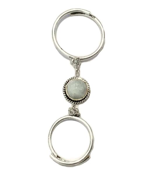 Double me Up Ring - Silver & Grey