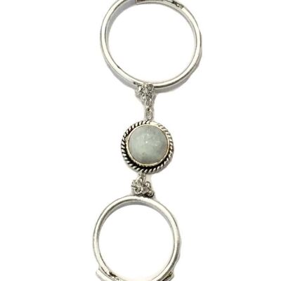 Double me Up Ring - Silver & Grey