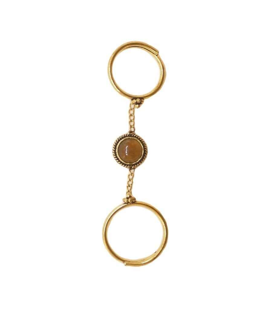 Double me Up Ring - Gold & Braun