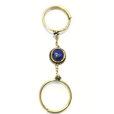 Double me Up Ring - Gold & Blau