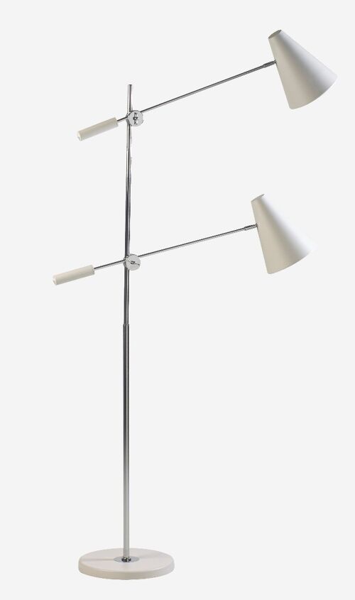 Cone white floor lamp