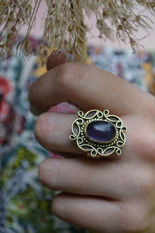 Sensual Stone Ring - Black