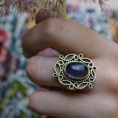Sensual Stone Ring - Black