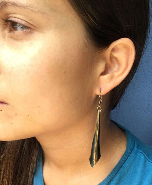 Flute Earrings - Gold Medium