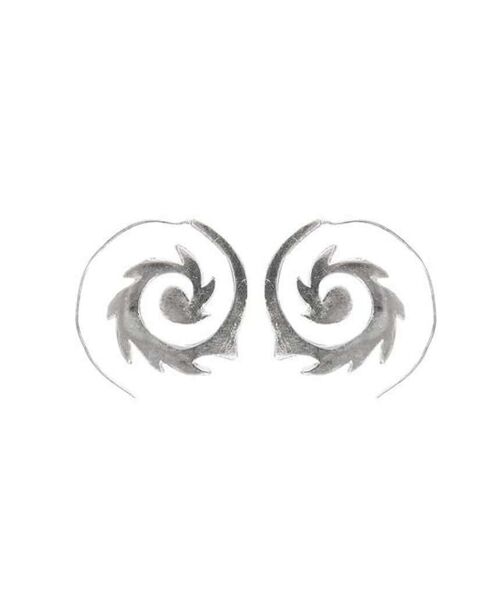 Spikey Swivel Hoop Earrings - Silver
