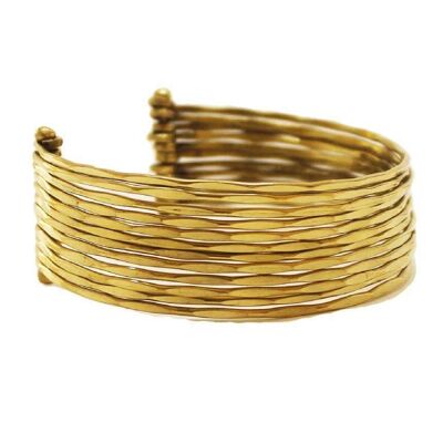 Brazalete de latón con varios hilos - Dorado Pequeño