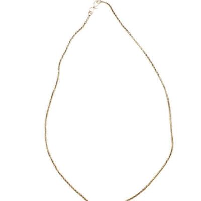 Classic Simple Chain Necklace - Silver Large