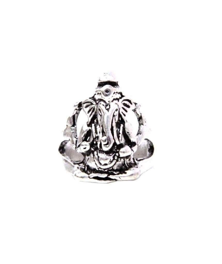 Grosse bague Ganesha - Argent