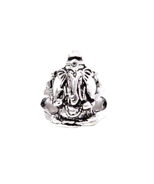 Chunky Ganesha Ring - Silver