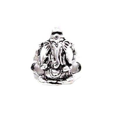 Chunky Ganesha Ring - Silver
