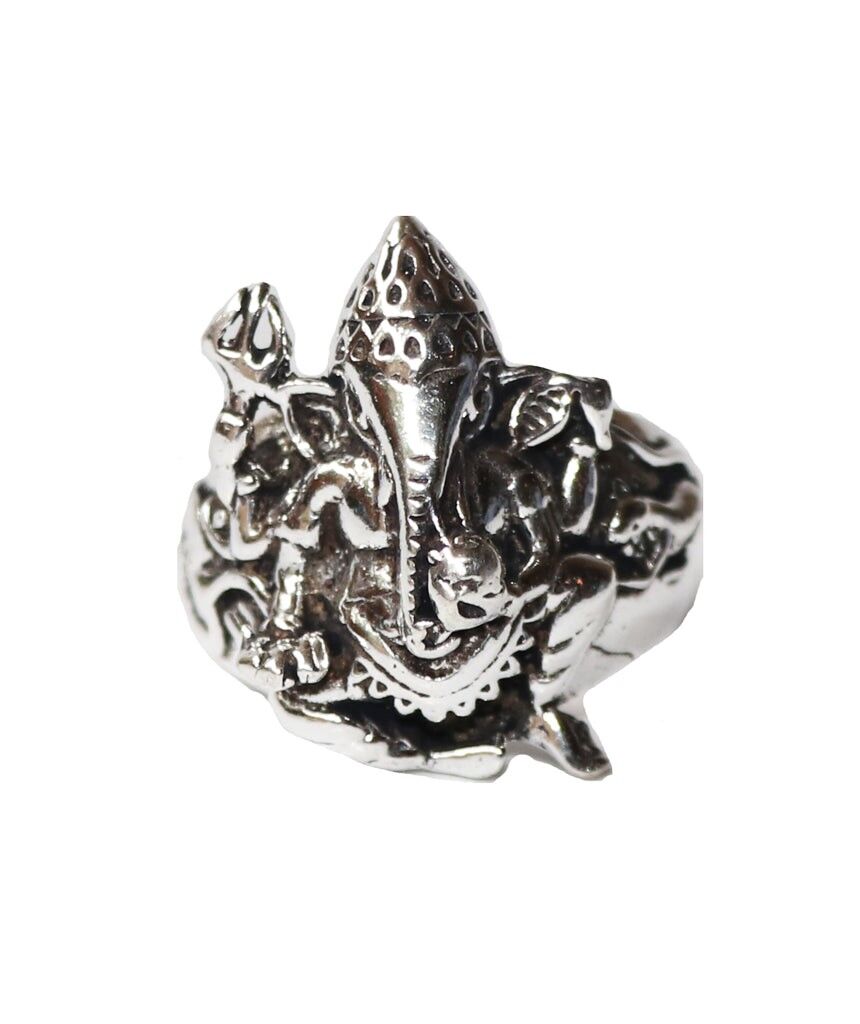 Buy Ganesh Ring // Sterling Silver With Sapphire and Ruby Gemstones Online  in India - Etsy