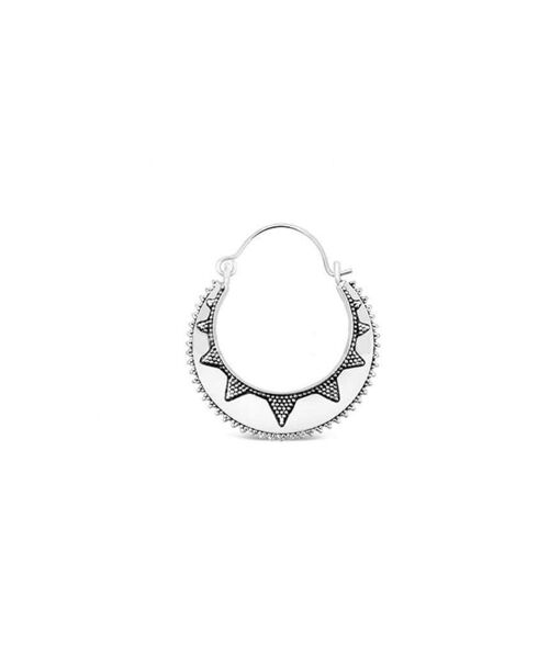 Semi Circular Sun Earrings - Silver Extra Small