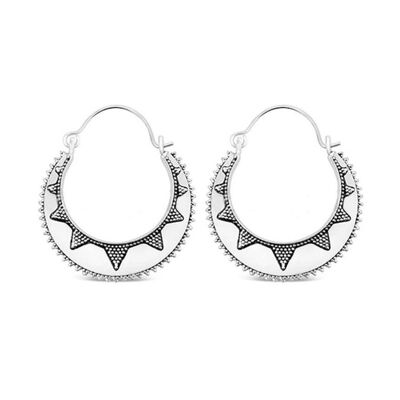Orecchini Sole semicircolari - Argento Large