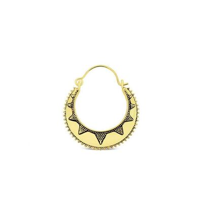 Semi Circular Sun Earrings - Gold Extra Small