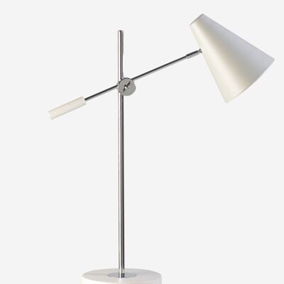 Cone white table lamp