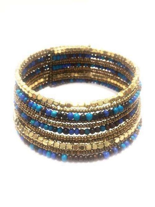 Colourful Pharoah's Choker - Blue Choker