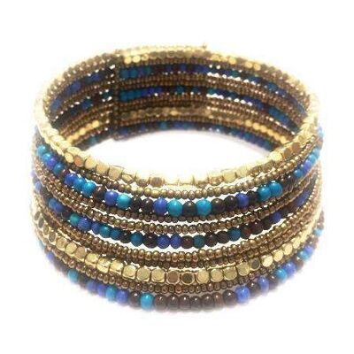 Colourful Pharoah's Choker - Blue Choker