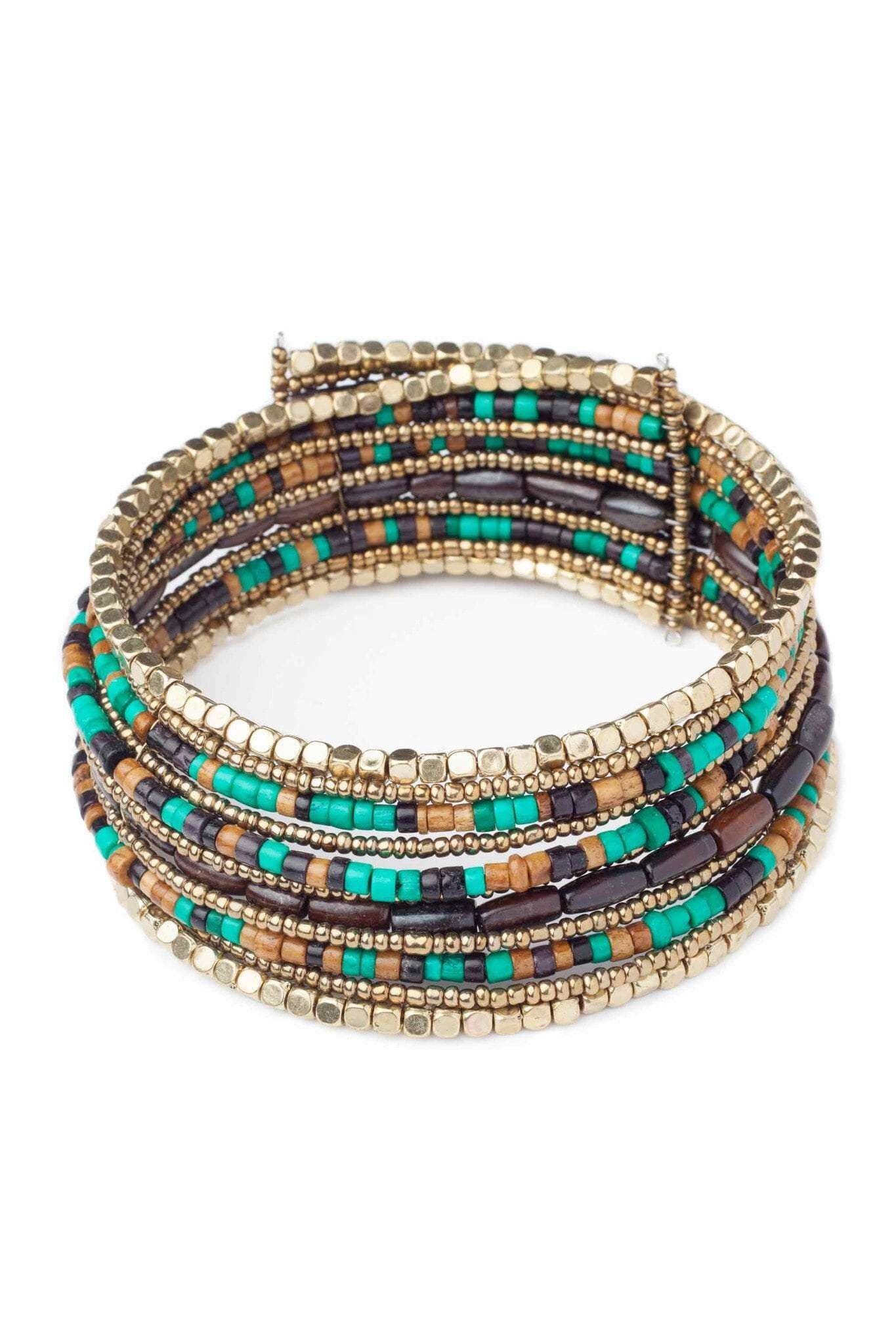Colourful Pharoah's Choker - Green Choker