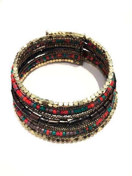 Colourful Pharoah's Choker - Red Choker