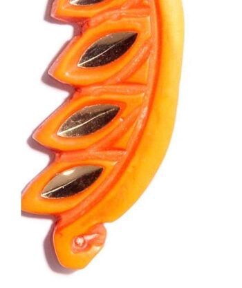 Boucles d'oreilles avant-gardistes sculptées - Orange 2