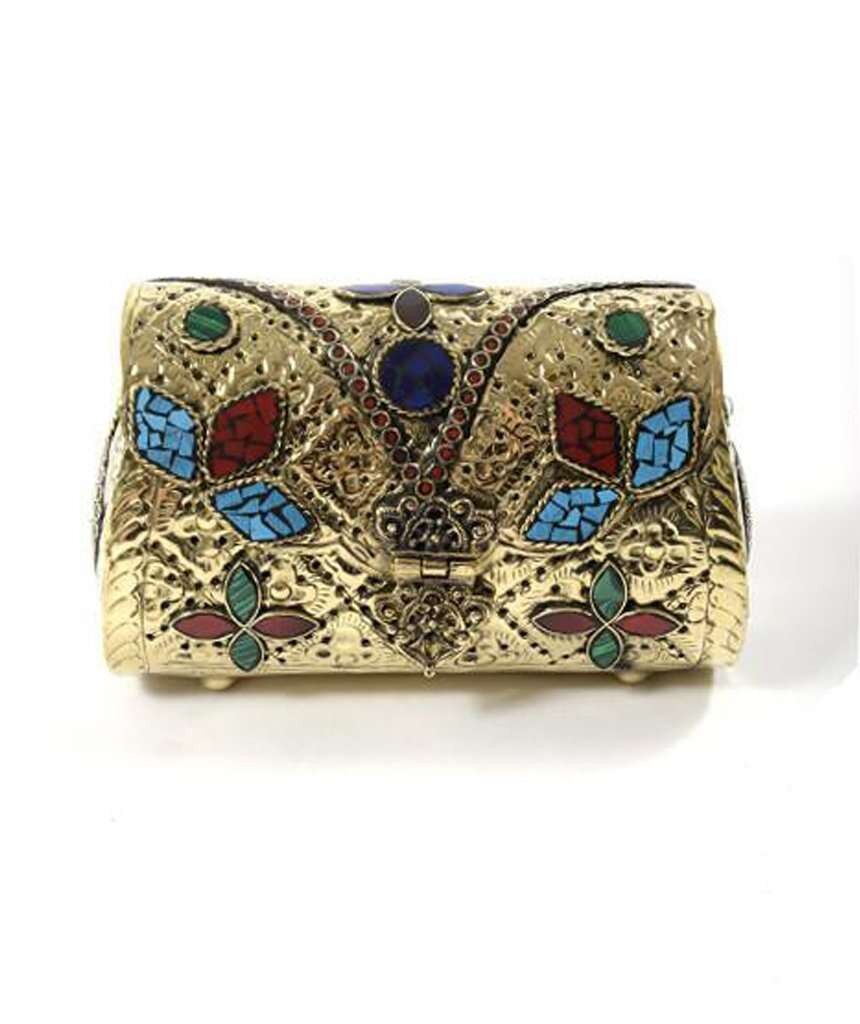 Sac style polochon doré