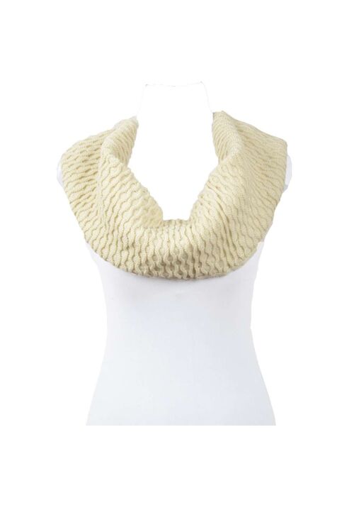 Dots Patterned Cream Snood - Beige