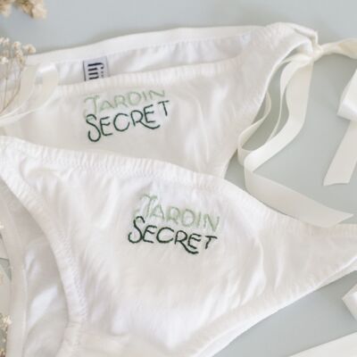 culotte nouée jardin secret BLANC