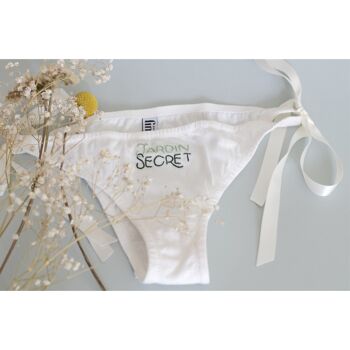 culotte nouée jardin secret BLANC 2