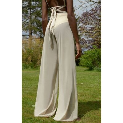 transparent beach pants louisa beige