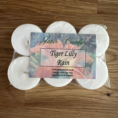 Soy Wax Tealights Tiger Lilly Rain