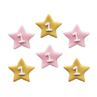 One Little Star Girl Sugarcraft Topper