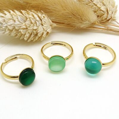 Anello dorato con oro fino
