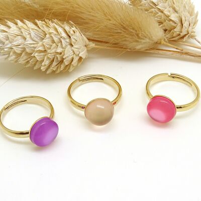 Anello dorato con oro fino